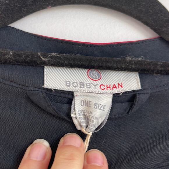 NWT Bobby Chan Barrett Jackson Car show silk blend tie bath smoking robe sz OS - Picture 5 of 6